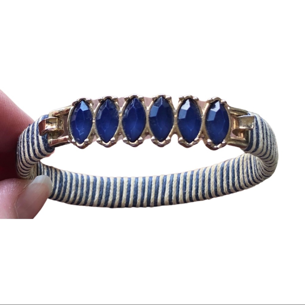 OldNavy Blue & White Striped Bracelet